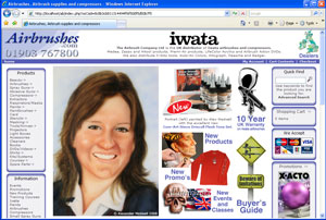 Airbrushes.com website