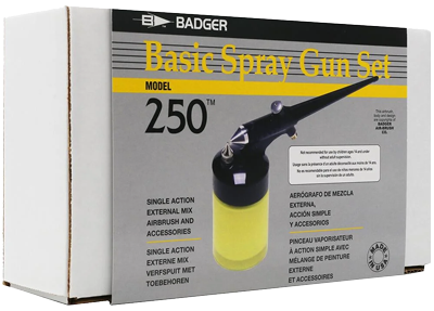 Badger 250-3 Spray Set (medium head) [NEW | SLIGHTLY DAMAGED OUTER BOX]
