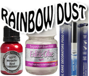 New Rainbow Dust Metallic Paint colours, dual-nibbed Food Pens and Edible Glue