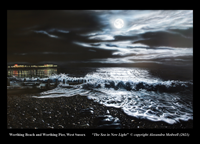 A4 Print of airbrush painting "The Sea in New Light" © Alexandra Medwell 2021