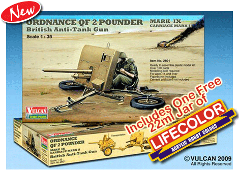 Vulcan 1:35 Ordnance QF2 Pounder British Anti-Tank Gun