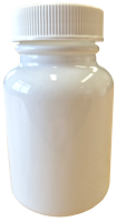 2oz White Opaque Glass Jar & Lid