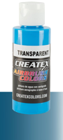 Createx Airbrush Colors Transparent Caribbean Blue 2oz (60ml)