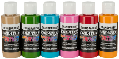 Createx Airbrush Colors Tropical Transparent Set 6 x 2oz (60ml)