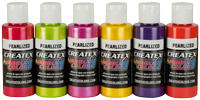 Createx Airbrush Colors Pearlized Sampler Set 6 x 2oz (60ml)