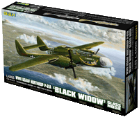 GreatWall 1/48 WWII Northrop P-61A Black Widow - Clear Nose Version with Top Turret
