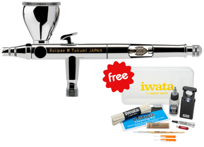 Iwata Takumi Custom Micron Airbrush with FREE IWATA CLEANING KIT