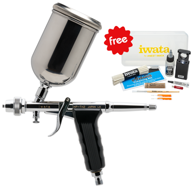 Iwata HP-TH2 Trigger Airbrush with FREE IWATA CLEANING KIT