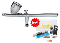 Iwata Revolution CR Airbrush with FREE IWATA CLEANING KIT