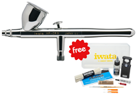 Iwata Revolution CR3 Airbrush with R3 Nozzle with FREE IWATA CLEANING KIT