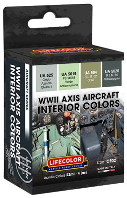 Lifecolor WWII AXIS Aircraft Interior Camouflage Scheme (4 x 22ml)