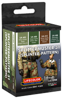 Lifecolor Splittermuster 31 German Uniforms Splinter Pattern Camouflage Scheme (4 x 22ml)