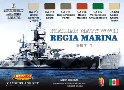 LifeColor Italian Navy WWII Set (22ml x 6)