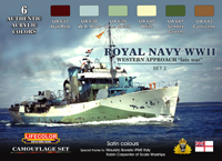 LifeColor Royal Navy WWII Western Approach - Late War Set 2 (22ml x 6)
