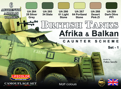LifeColor British Tanks Set 1 Africa & Balkan