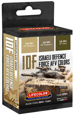 LifeColor IDF Tanks Camouflage Set (3 x 22ml)