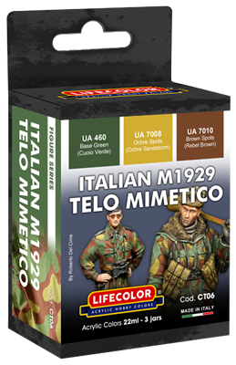 LifeColor Italian M1929 Telo Mimetico Camouflage Scheme (3 x 22ml)