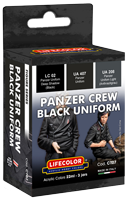 LifeColor Panzer Crew Black Uniform Camouflage Scheme (3 x 22ml)