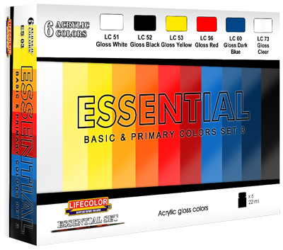 LifeColor Essential Basic & Primary Colours Set 3 (Gloss)