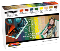 LifeColor Essential Basic Colours Set 5 (8 x 22ml Matt Colours)