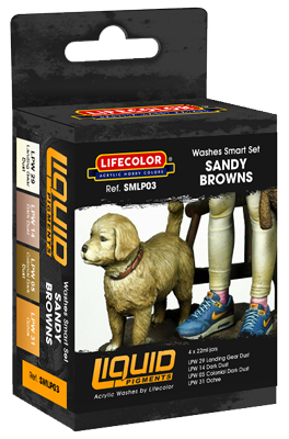 Lifecolor Liquid Pigments Sandy Browns Set (4 x 22ml)