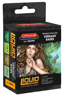 LifeColor Liquid Pigments Verdant Bases Set (4 x 22ml)
