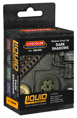 Lifecolor Liquid Pigments Dark Shadows Set (4 x 22ml)