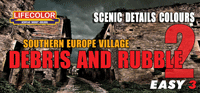 LifeColor Easy 3 Scenic Detail Colours: S. Europe Village - Debris and Rubble Set 2 (22ml x3)