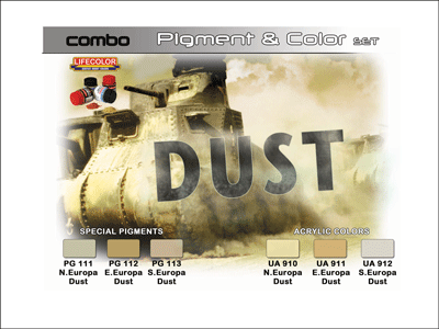 LifeColor Dust Pigment & Colour Combo Set (22ml x 6)