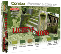 LifeColor Lichens & Moss Powder & Colour Set (22ml x 6)