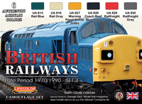 LifeColor British Railways - Late Period 1970/1990 - Set 3 (22ml x 6)