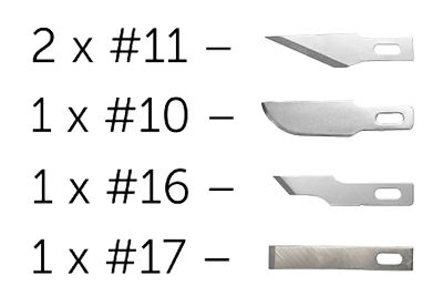 Modelcraft Assorted Blades (x 5) for #1 Handle