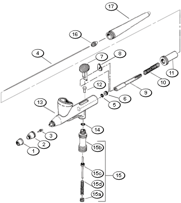 Iwata NEO Airbrush Main Lever / Trigger, Part N1001