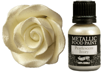 Rainbow Dust Metallic Food Paint - Pearl Ivory (25ml) Rainbow Dust Metallic Food Paint - Pearl Ivory (25ml)