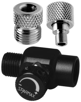 Sparmax Bleed Valve with Badger/Thayer Airbrush and Hose Adapters