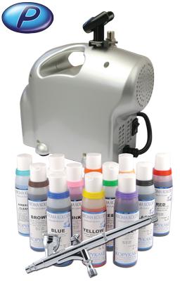 Cake Decorating Airbrush Kit With Premi Air Baby Compressor And