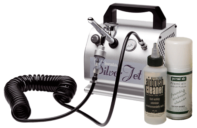 Airbrush Makeup Kits on Iwata Professional Mobile Make Up Kit With Silver Jet Compressor