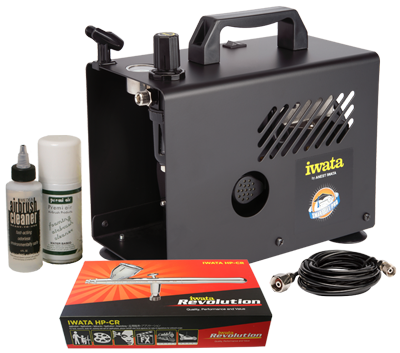 Iwata HP-C Plus Airbrush Kit with Iwata Smart Jet Pro Compressor