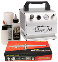 Iwata Professional Mobile Spray Tanning Kit with Silver Jet Compressor