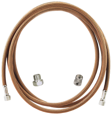 10 foot (3m) Sparmax Braided Hose 1/8 x 1/8 BSP and 1/4 BSP Adapter and Aztek Adapter