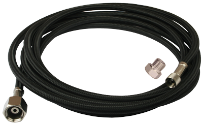10 foot (3m) Iwata Braided Hose 1/4 x 1/8 BSP and 1/4 BSP Adapter