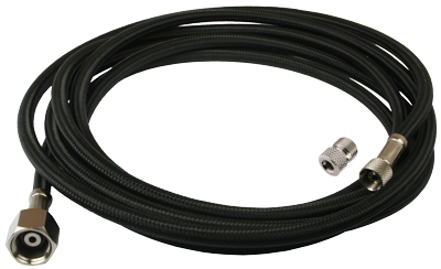 10 foot (3m) Iwata Braided Hose 1/4 x 1/8 BSP and Badger Adapter