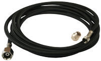 10 foot (3m) Iwata Braided Hose 1/4 x 1/8 BSP and 1/8 BSP Adapter